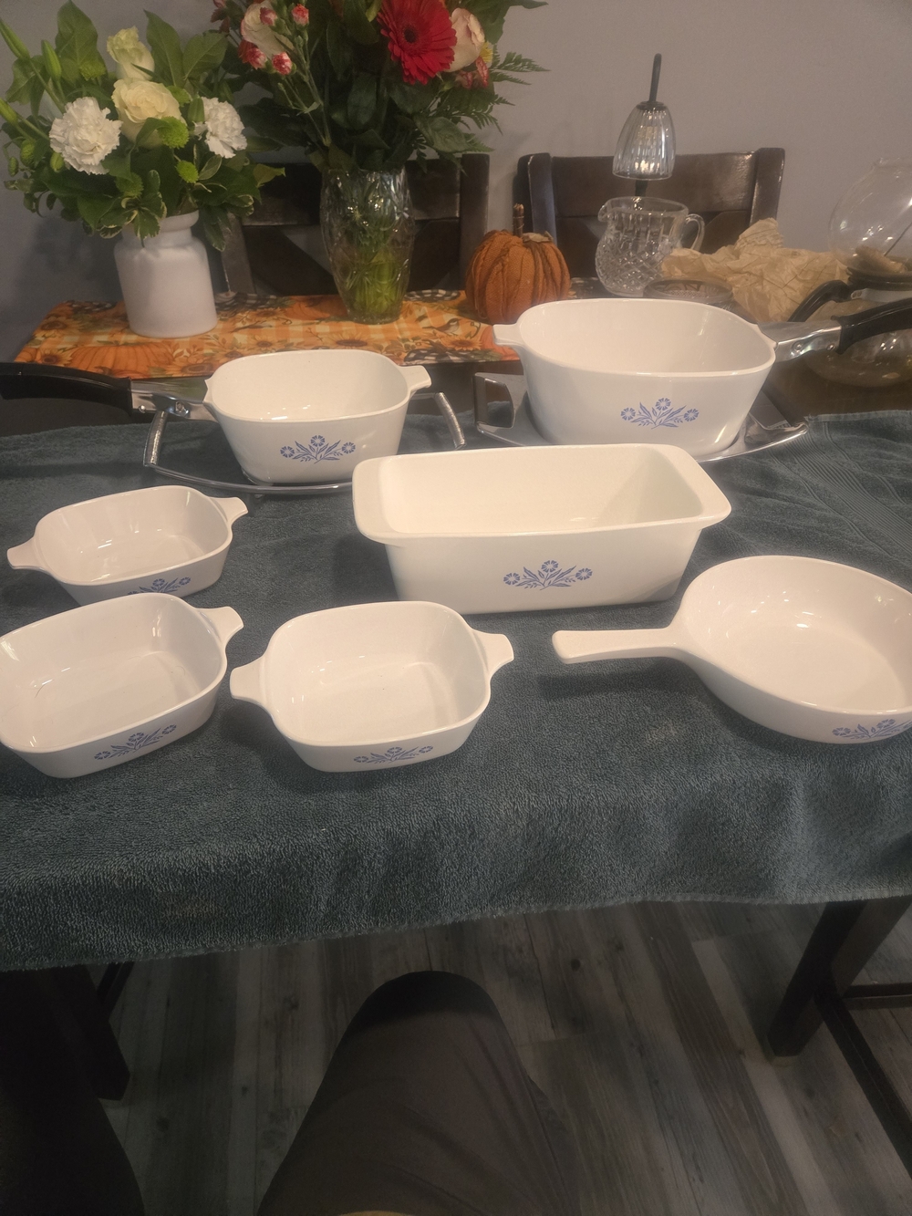Vintage CorningWare Blue Cornflower 11-Piece Lot (US & Canadian P-Series